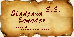 Slađana Sanader vizit kartica